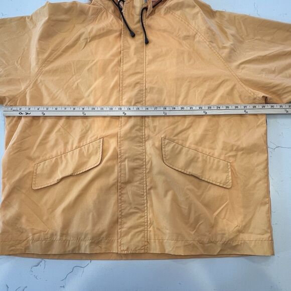 Vintage JCrew OAR Reflective Raincoat Size Xl Yellow - Picture 2 of 12